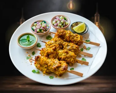 Vindaloo poulet tikka brochette